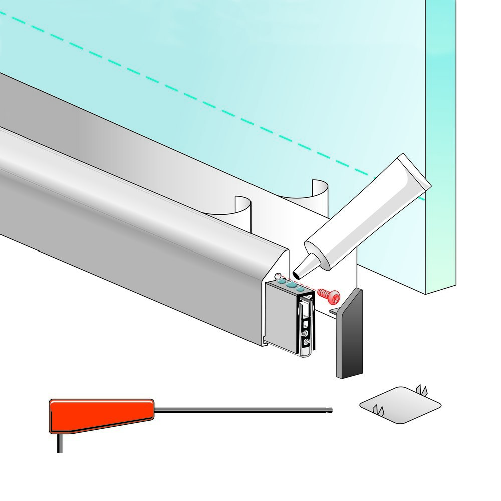 PLANET Türdichtung KG-SM-Set schmal RD,834mm,F1/Silikon grau Produktbild img10 L