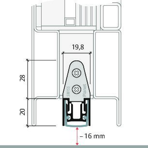 PLANET Türabsenkdichtung MF, Silikon Produktbild img9 L