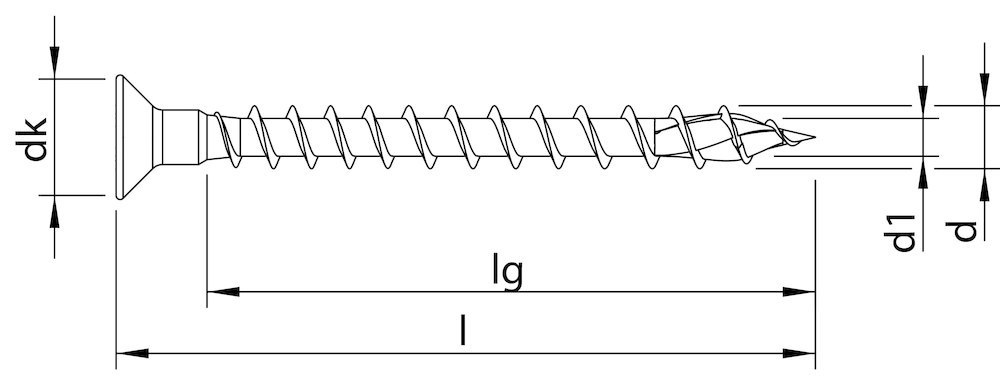 HECO, Topix-plus, Senkkopf, Kopflochbohrung, Pozi-Drive, Vollgewinde, Kohlenstoffstahl, verzinkt, blau Produktbild img2 L