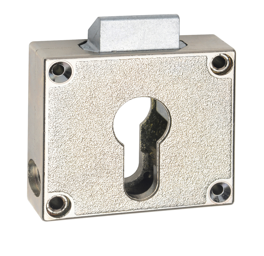 JuNie MB-Fallenschloss 7449,D 25mm, Falle zum Festschließen, Metall vernickelt, rechts Produktbild img1 L