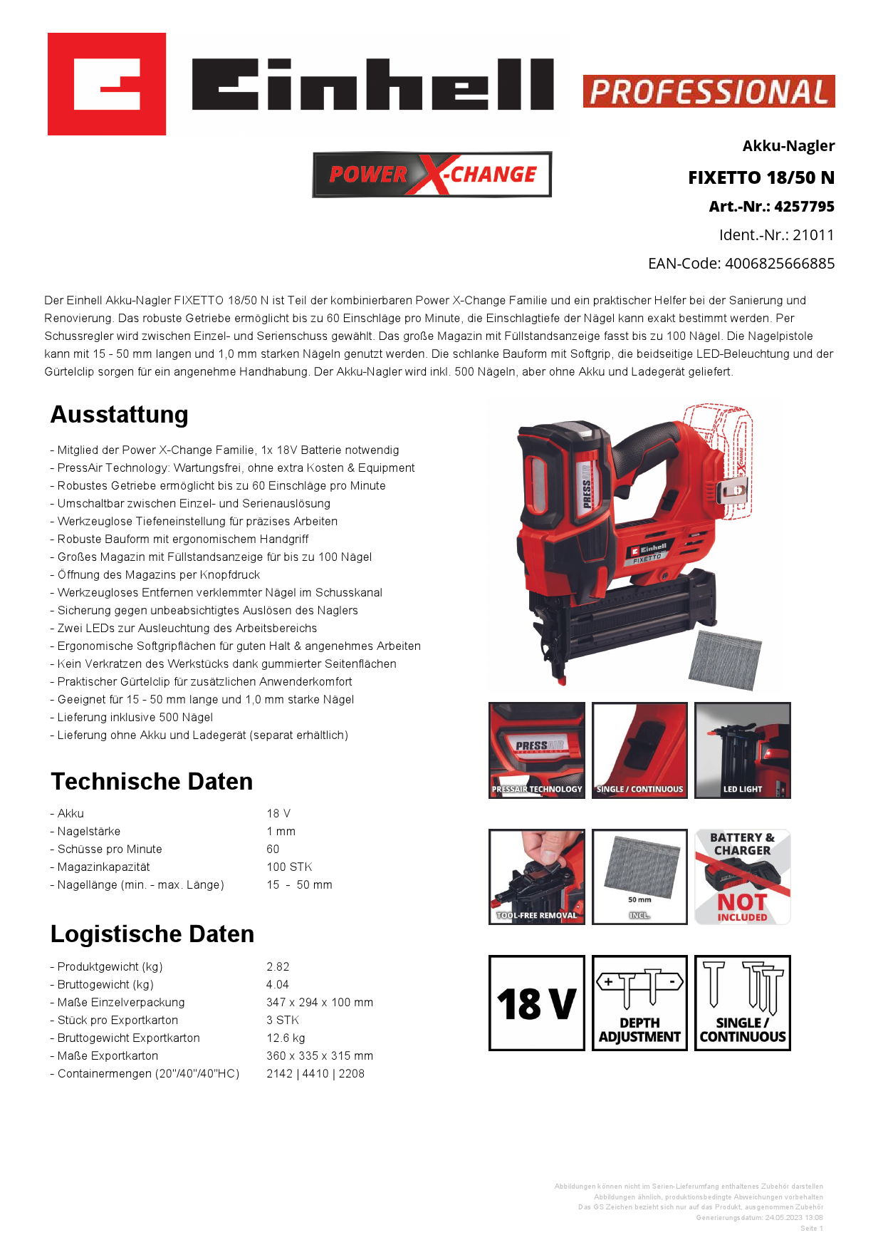 EINHELL FIXETTO 18/50 N Produktbild img3 L