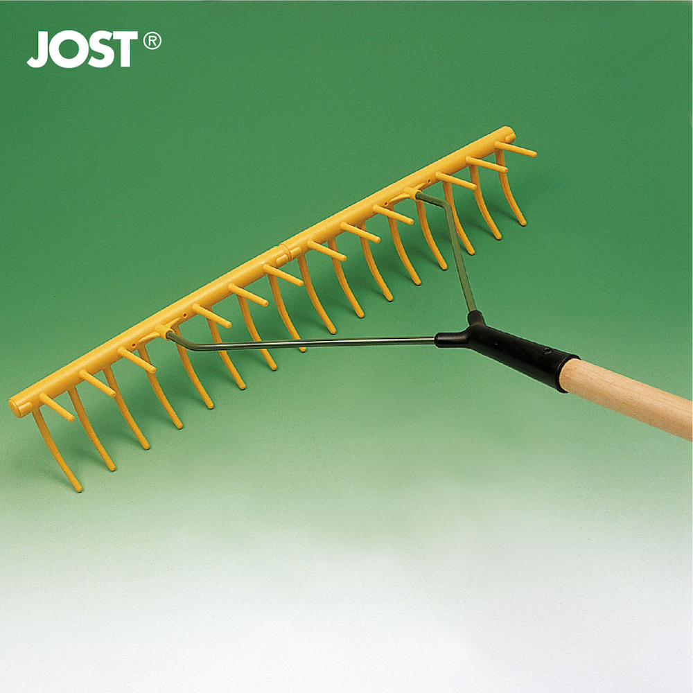 JOST Kunststoffrechen 16 gebogene Zinken zus. Querzinken Arbeitsbreite 64 cm Produktbild img1 L