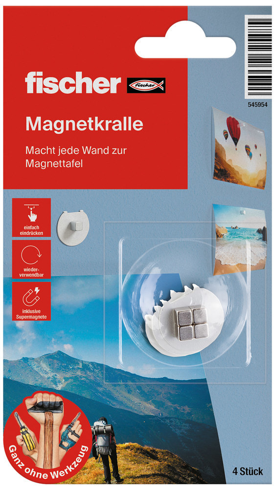 fischer Magnet Kralle 4 Stück Produktbild img1 L