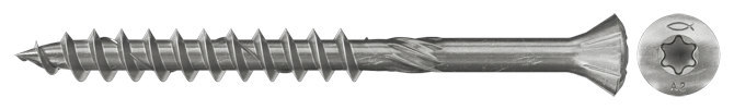fischer Holzfassadenschraube, FFS-RT6, Edelstahl A2 Produktbild img1 L