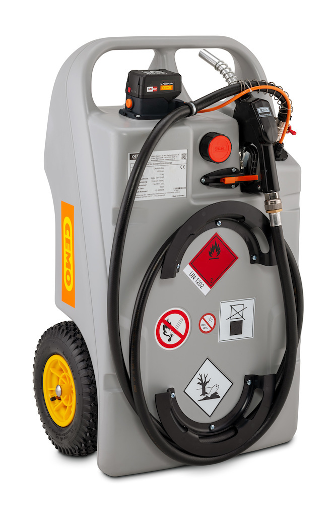 CEMO Dieseltrolley 100 L mit Akku + Ladegerät Produktbild img3 L