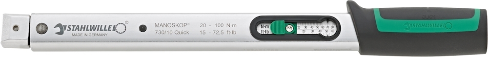 Manoskop Drehmomentschlüssel Nr. 730 Quick Mess-B. 20-100Nm Wkz.Aufn. 9x12 mm L. 370mm Produktbild img2 L