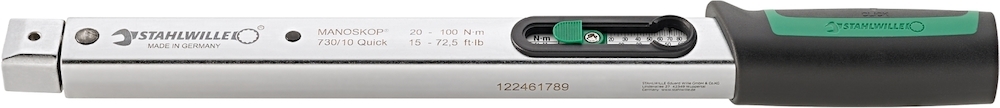 Manoskop Drehmomentschlüssel Nr. 730 Quick Mess-B. 20-100Nm Wkz.Aufn. 9x12 mm L. 370mm Produktbild img1 L