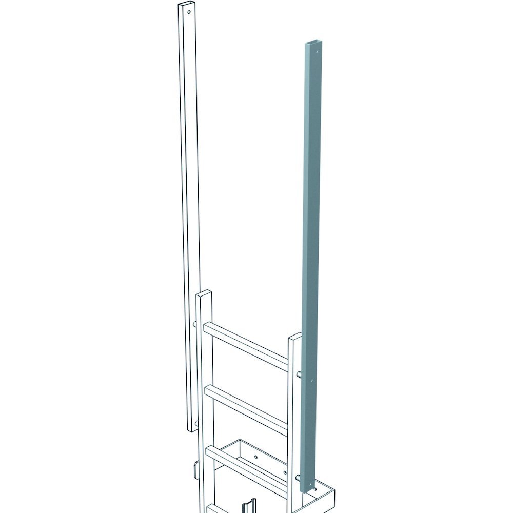 ZARGES Ausstiegsholm Notleiteranlage einseitig, Stahl verzinkt, Nutzl. 1100 mm Produktbild img1 L