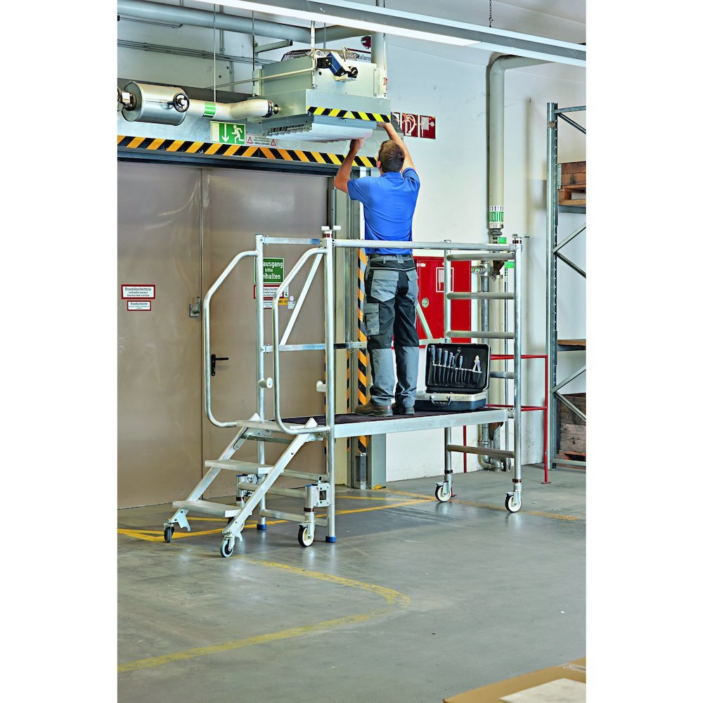 ZARGES Fahrgerüst Arbeitshöhe 3000 mm Plattform 600 x 1800 mm Produktbild img1 L