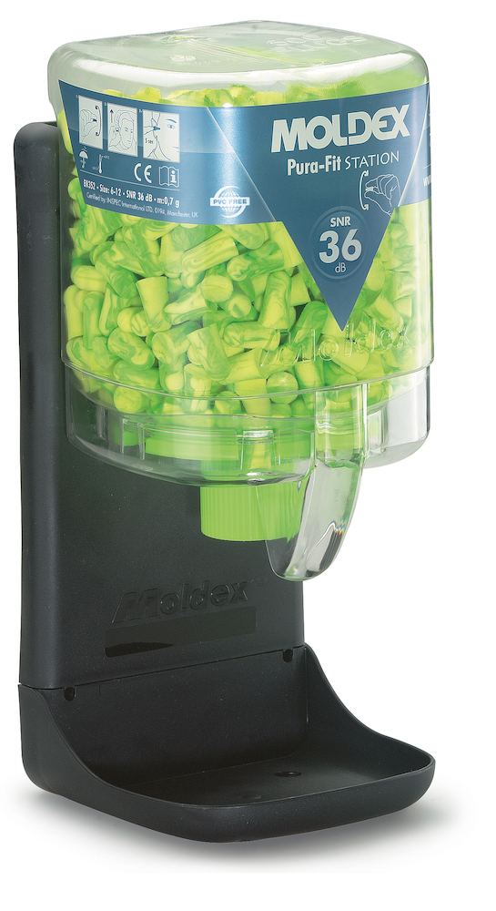 MOLDEX Spender gefüllt Pura-Fit® MoldexStation 7725, grüngelb, 36dB ohne Wandhalterung Produktbild img1 L