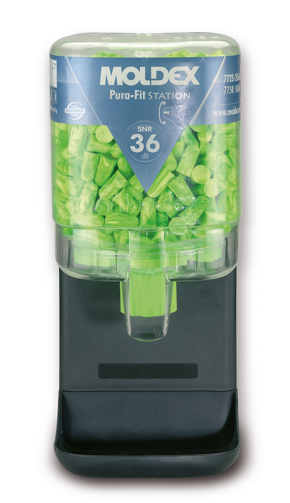 MOLDEX Spender gefüllt Pura-Fit® MoldexStation 7725, grüngelb, 36dB ohne Wandhalterung Produktbild img2 L