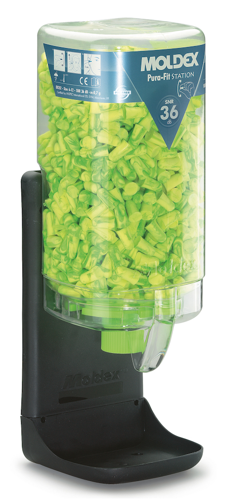 MOLDEX Spender gefüllt Pura-Fit® MoldexStation 7750, grüngelb, 36dB Produktbild img1 L