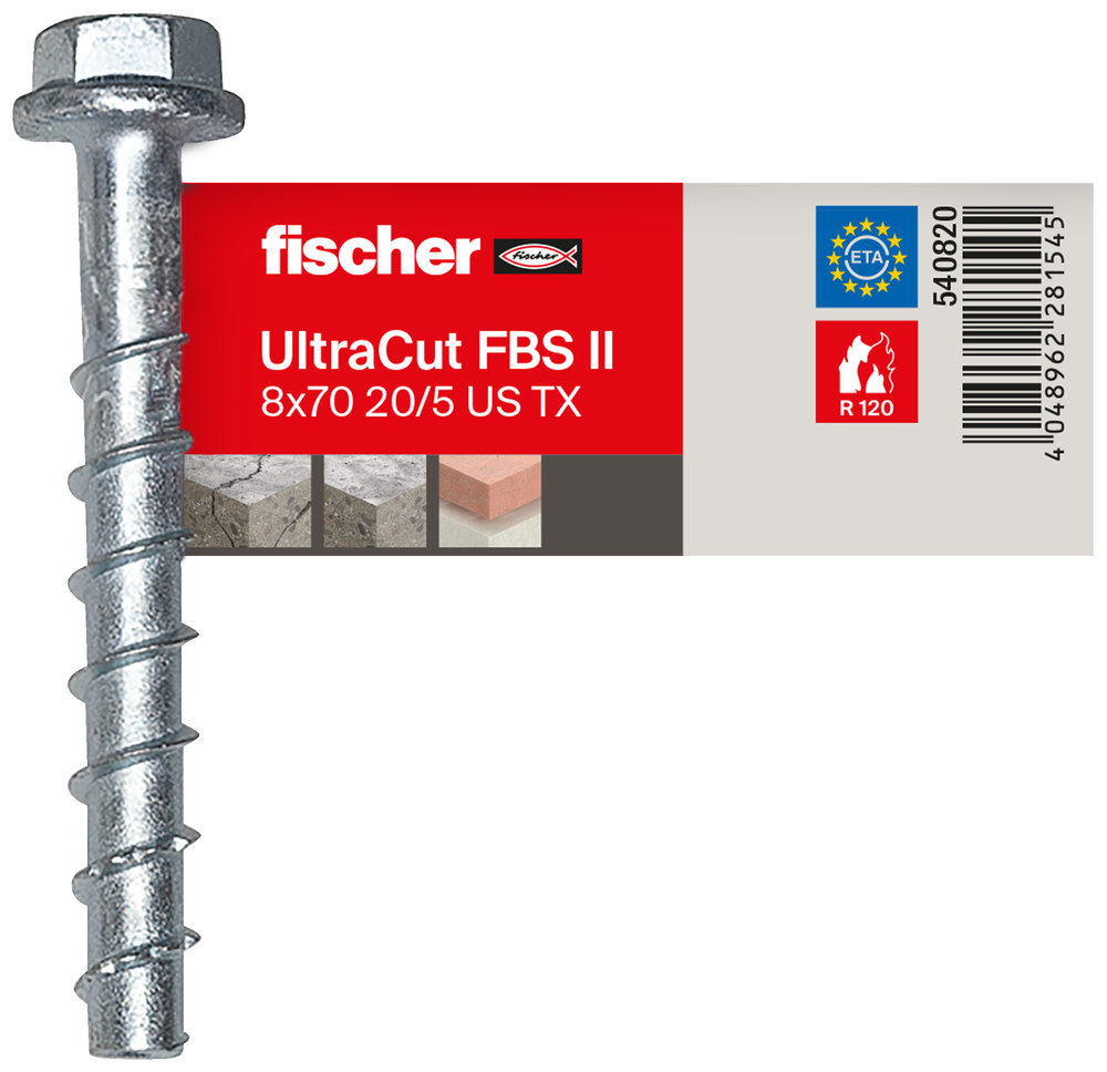 fischer Betonschraube UltraCut FBS II Produktbild img1 L