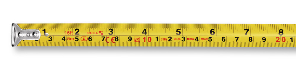 STABILA Taschenbandmaß BM 100, 3 m (10'), cm/inch-Skala Produktbild img3 L