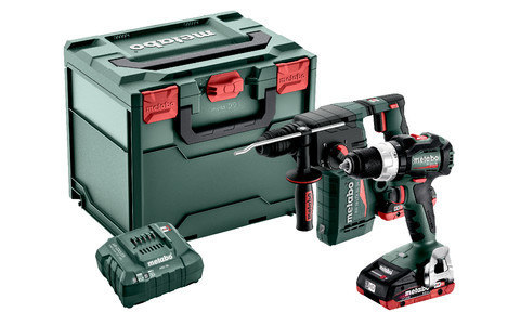 metabo Akku Set LiHD BS18LT BL + KH18 LTX BL24 2x18,0 V 4,0 Ah LiHD Ladegerät ASC 55 Produktbild img2 L