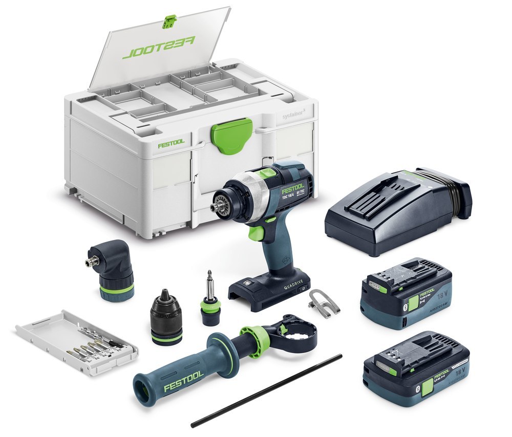 Festool Akku-Bohrschrauber TDC 18/4 5,0/4,0 I-Set 1x18,0 V 5,0 Ah + 1x 4,0 Ladegerät Produktbild img1 L
