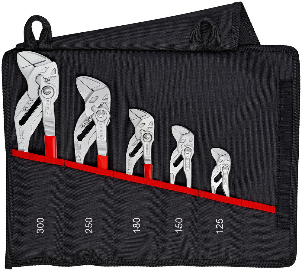 KNIPEX Zangenschlüssel-Set 00 19 55 S4 5-teilig Rolltasche Produktbild img1 L