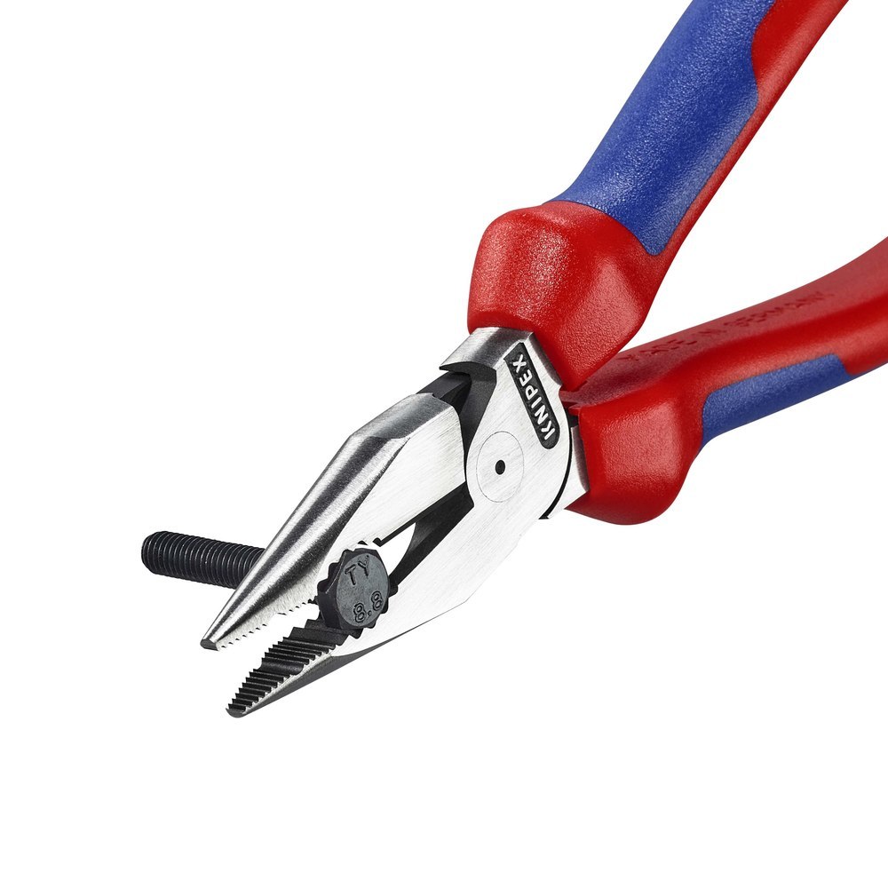 KNIPEX Spitz-Kombizange mit Mehrkomponenten-Hüllen schwarz atramentiert Produktbild img5 L