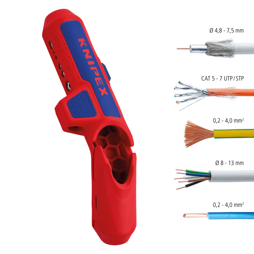 KNIPEX ErgoStrip® Universal-Abmantelungswerkzeug Produktbild img3 L