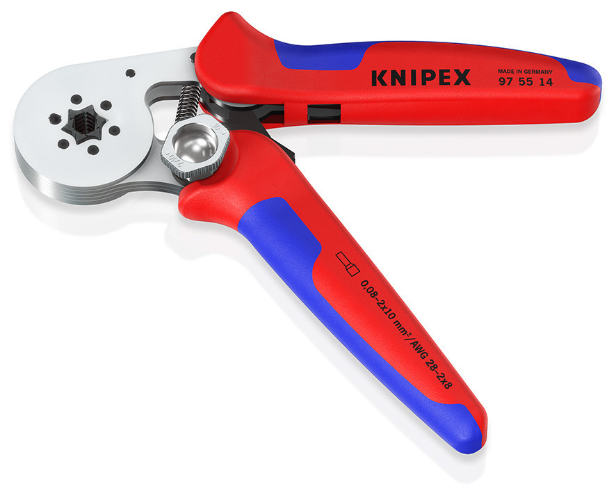 KNIPEX Selbsteinstellende Crimpzange für Aderendhülsen mit Seiteneinführung mit Mehrkomponenten-Hüllen verchromt Produktbild img10 L