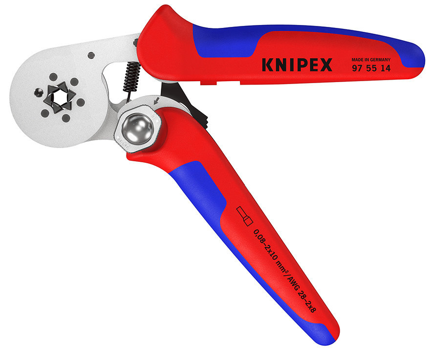 KNIPEX Selbsteinstellende Crimpzange für Aderendhülsen mit Seiteneinführung mit Mehrkomponenten-Hüllen verchromt Produktbild img11 L