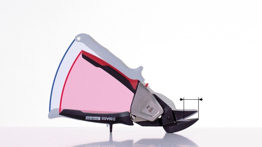 ERDI Idealschere mit Hebelübersetzung un d 2-Komponenten-Griff links 230mm Erdi Produktbild img2 L