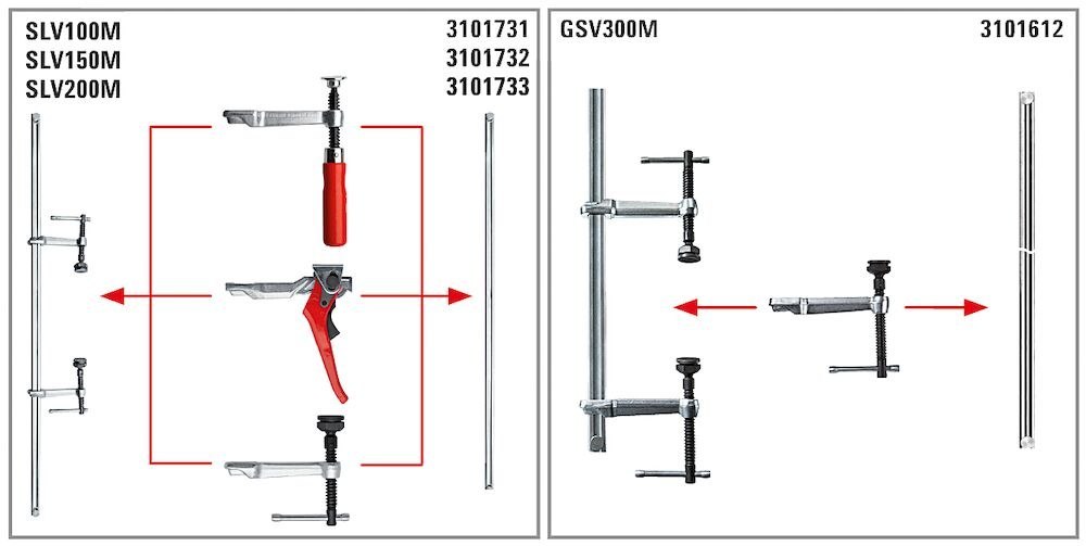 BESSEY Hochleistungszwingen-Set SLV Produktbild img1 L