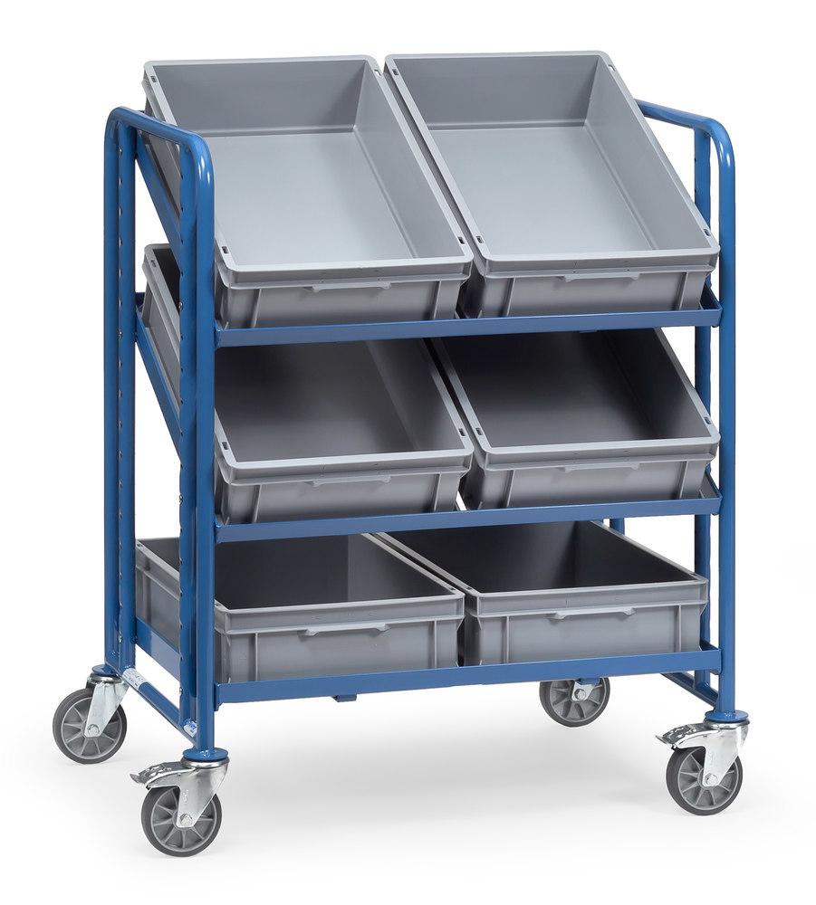 fetra Eurokastenwagen 2392, 6 Kunststoffkästen, Tragkraft 250kg Produktbild img1 L