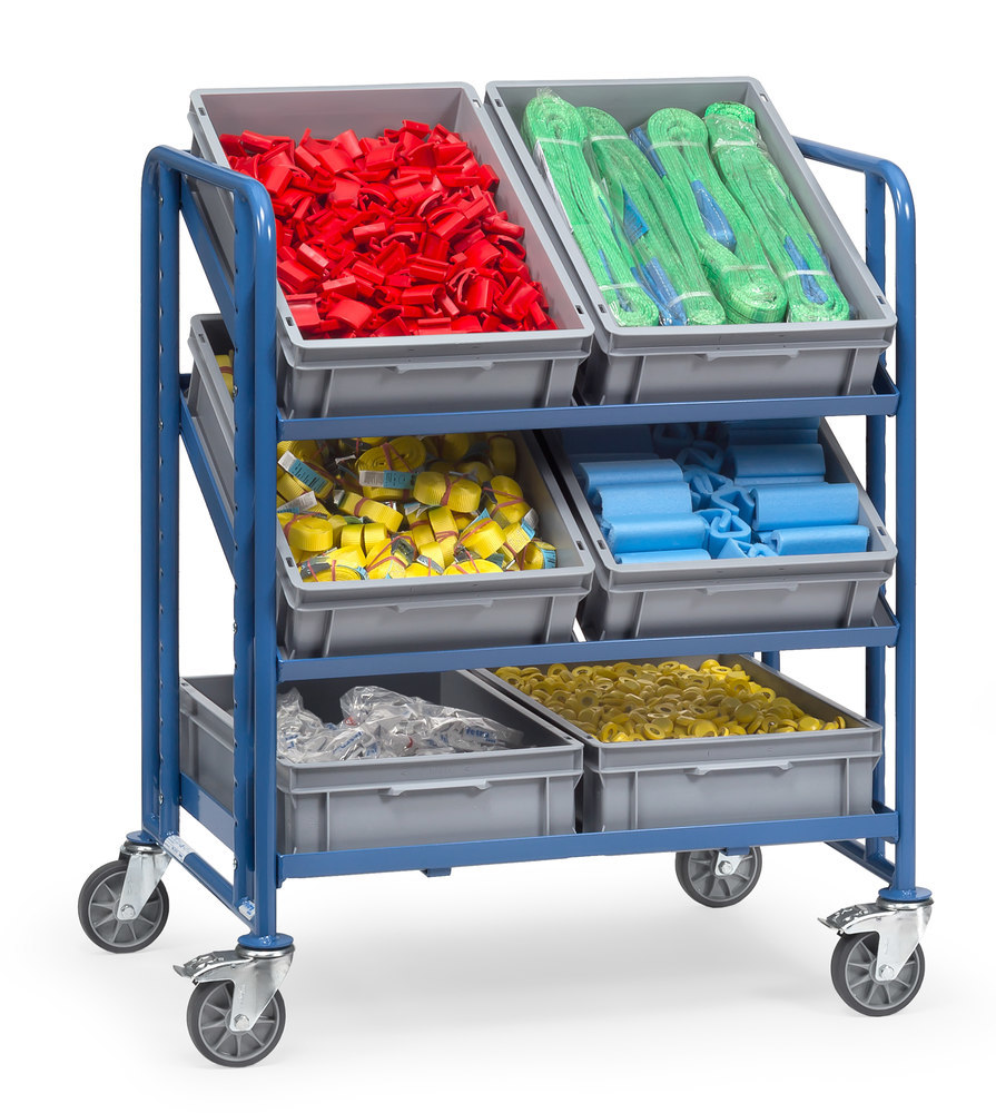 fetra Eurokastenwagen 2392, 6 Kunststoffkästen, Tragkraft 250kg Produktbild img2 L
