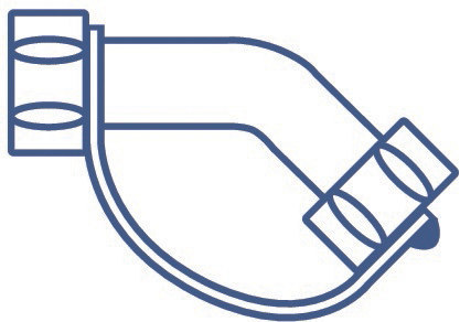 hünersdorff Ausl.r. HDPE 130mm ØGew.38mm starr schwarz abgew. Verschl. Produktbild img1 L