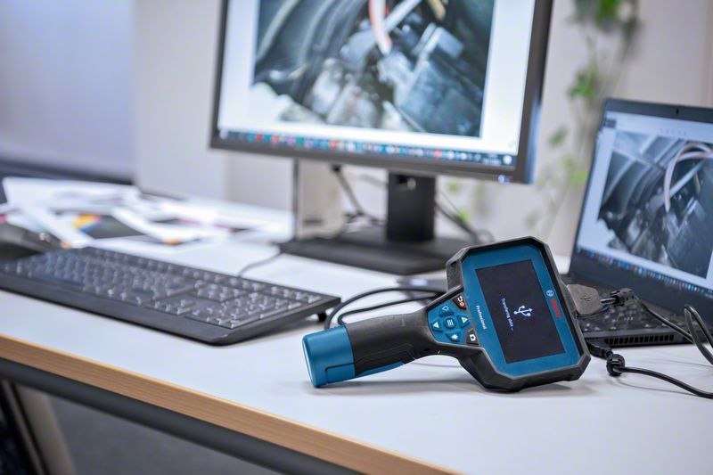 BOSCH Akku-Inspektionskamera GIC 12V-4-23 C 4 x 1.5 V-LR6-Batterie Akku-Adapter Produktbild img4 L