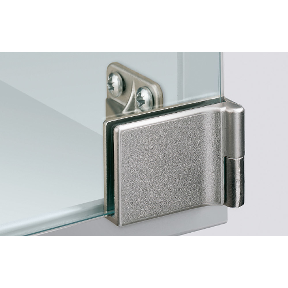 Hettich Möbel-Glastürscharnier, ET 5160, 30866, 170°, Zinkdruckguss matt vernickelt Produktbild img2 L