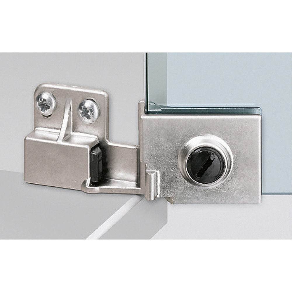 Hettich Möbel-Glastürscharnier, ET 5150, 24908, 170°, Zinkdruckguss matt vernickelt Produktbild img1 L