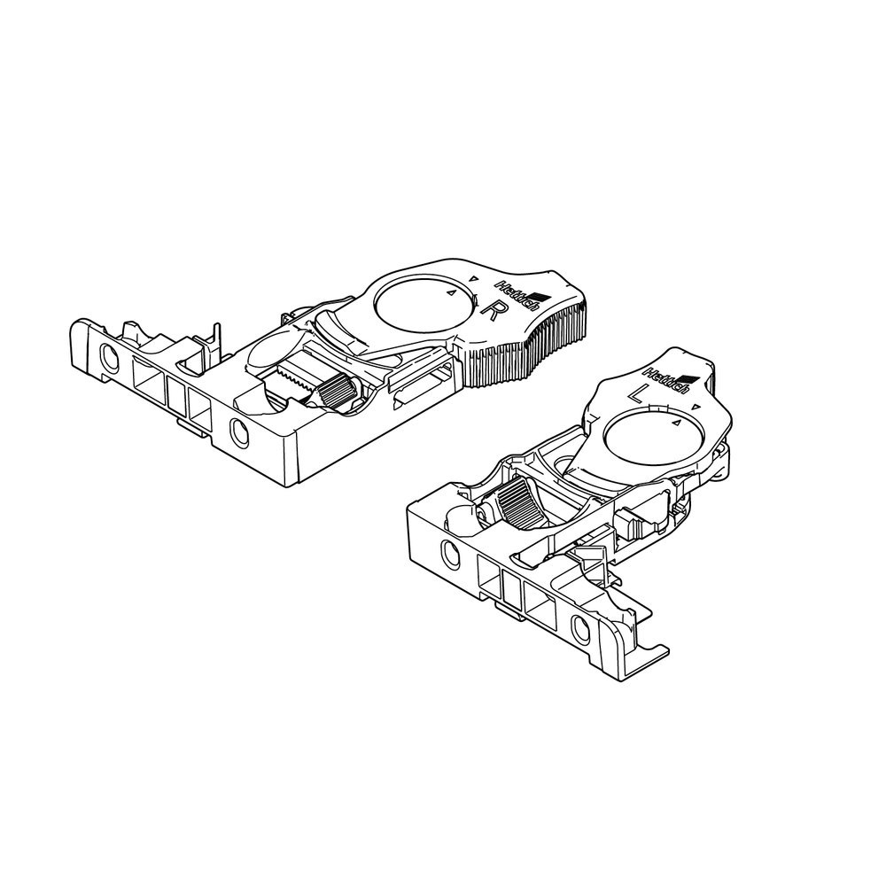 Hettich Schnäpper, für Holzschubkasten, 9320320, links/rechts, Zinkdruckguss anthrazit Produktbild img2 L