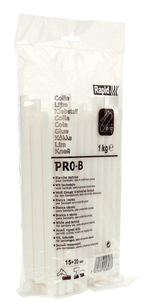 RAPID Klebestick PRO-B glue weiß ø12 x 190mm, für Sanitär und Kabel, 1000g, 40302803 Produktbild img2 L