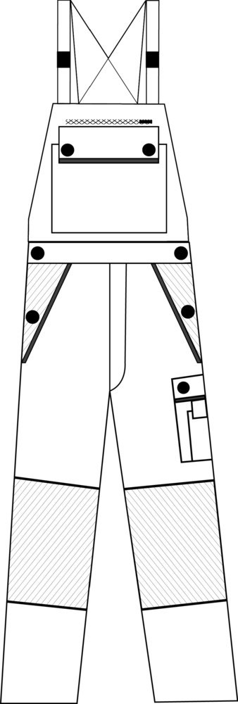 PLANAM Canvas-Latzhose Canvas 320 2133 Produktbild img33 L