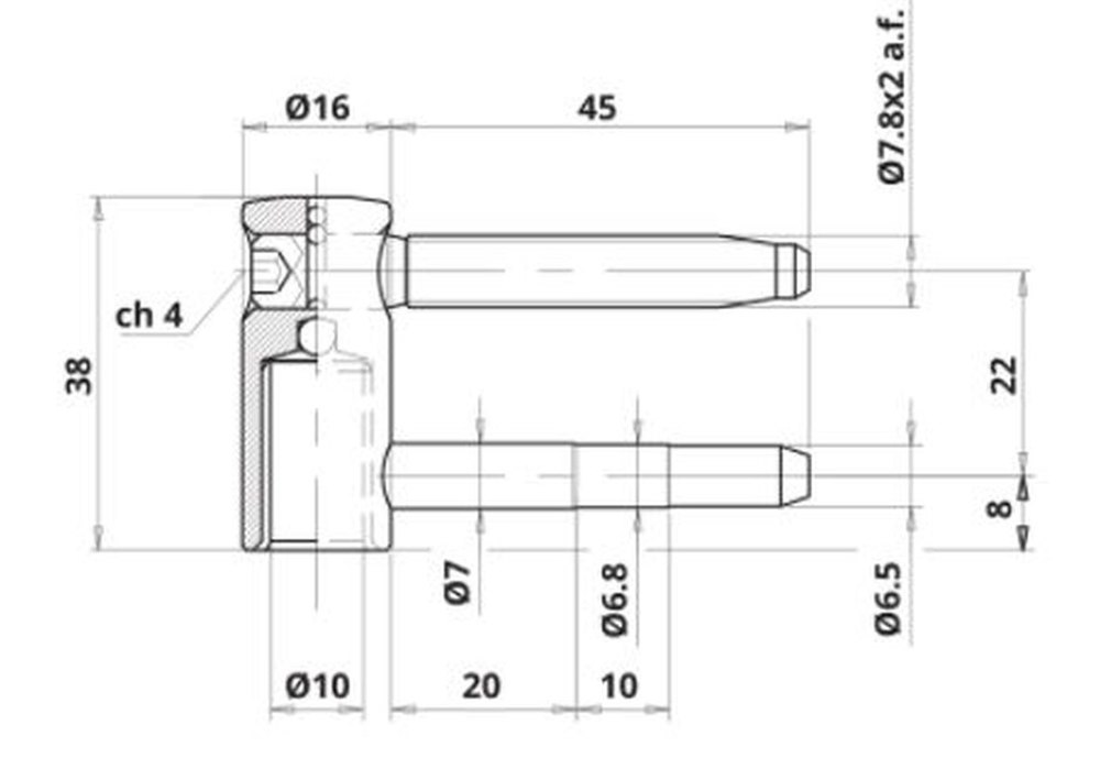 ELLEN Flügelteil Exacta Typ 495,2-tlg.Band,Ø16mm verzinkt Produktbild img2 L