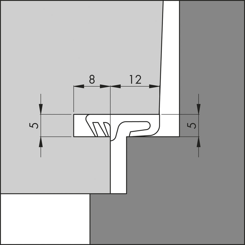 ELLEN Türanschlagdichtung 4050, Modifiziertes Elastik Polymer (W-PVC) Produktbild img2 L