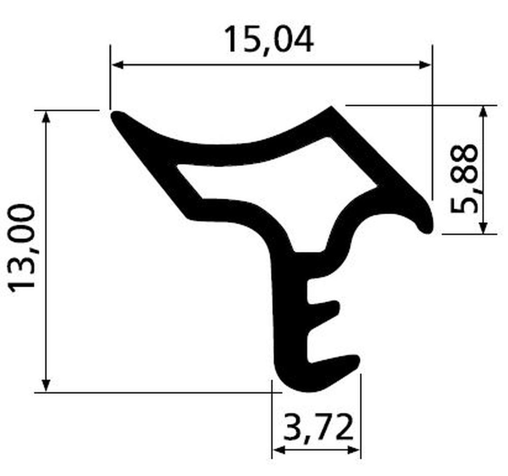 ELLEN Stahlzargendichtung K2378, Modifiziertes Elastik Polymer (W-PVC) Produktbild img2 L