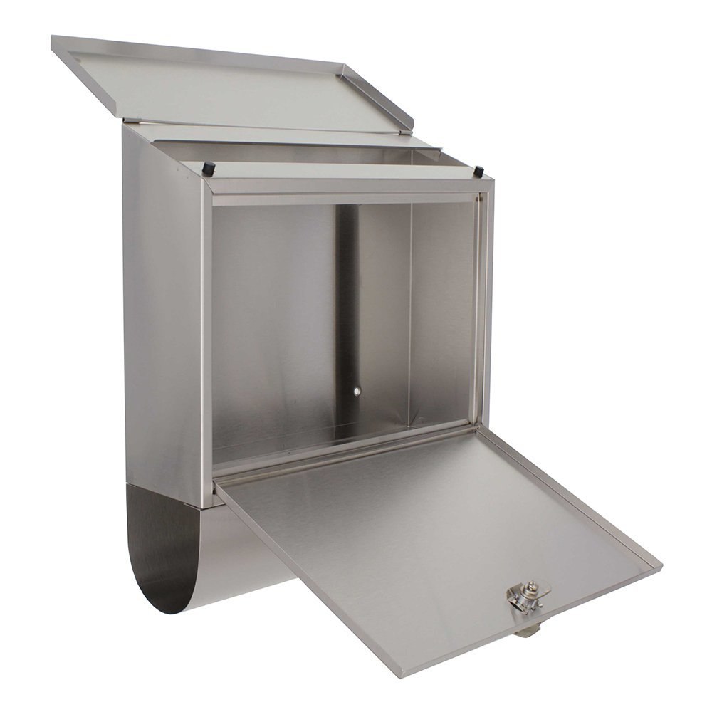 ROTTNER GA-Briefkasten, Villa,B 365mm, abschließbar, edelstahl matt Produktbild img2 L