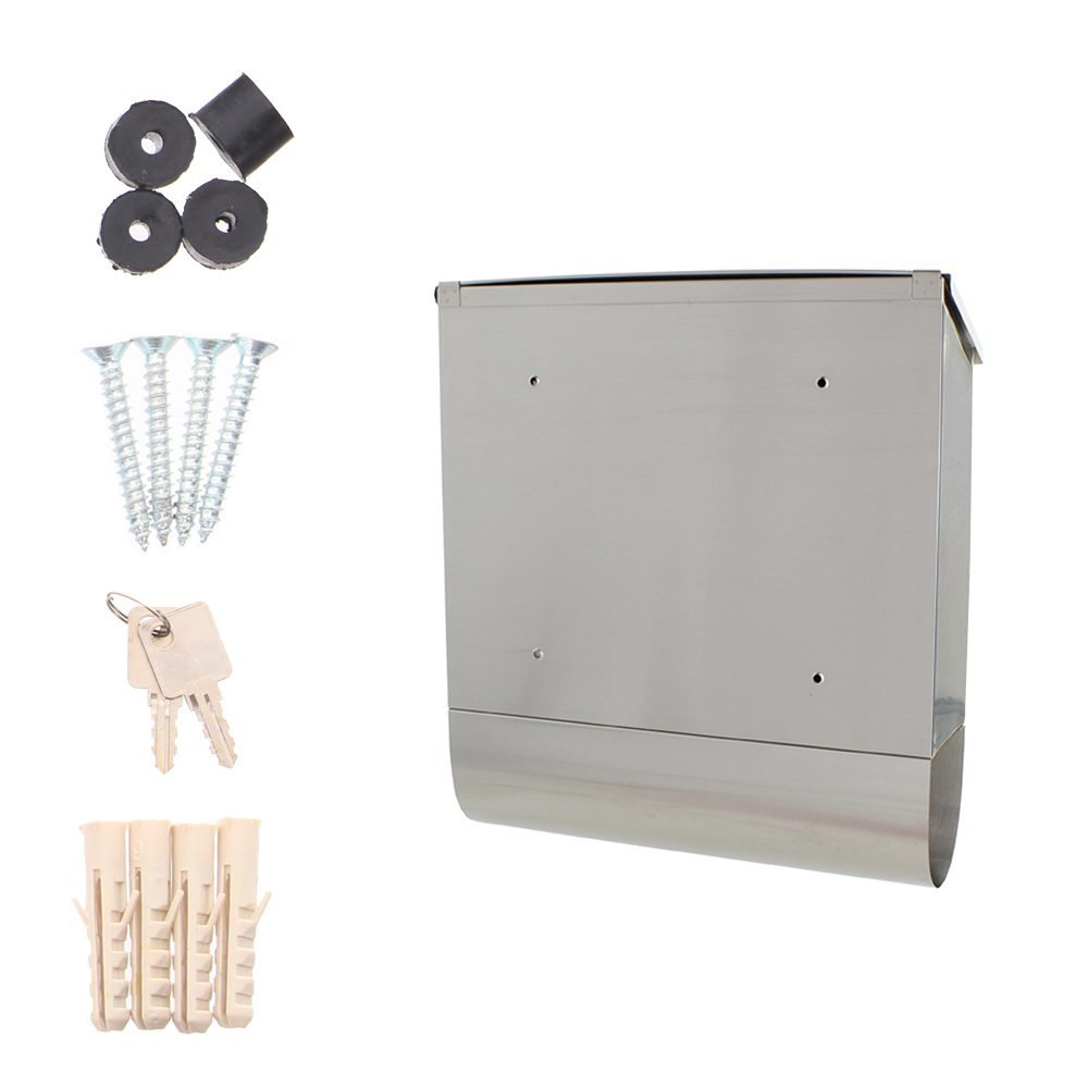 ROTTNER GA-Briefkasten, Villa,B 365mm, abschließbar, edelstahl matt Produktbild img5 L