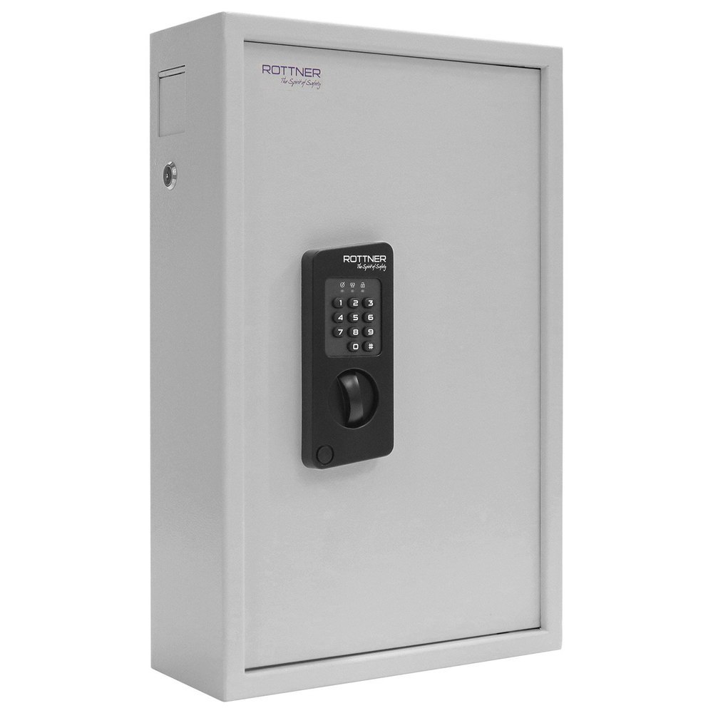 ROTTNER OB-Schlüsseltresor, Keytronic 100, mit elektronischem Zahlenschloss grau Produktbild img1 L
