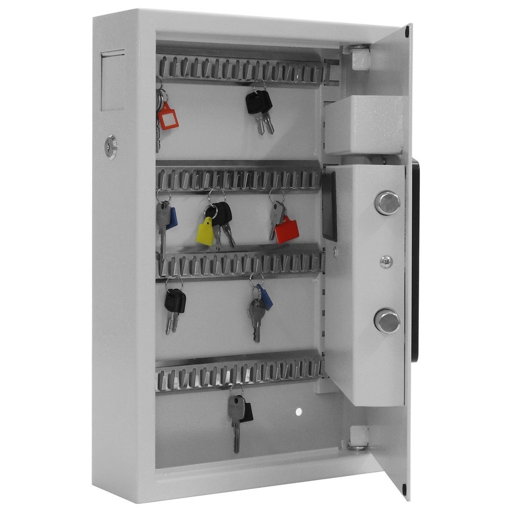 ROTTNER OB-Schlüsseltresor, Keytronic 48, mit elektronischem Zahlenschloss hellgrau Produktbild img3 L