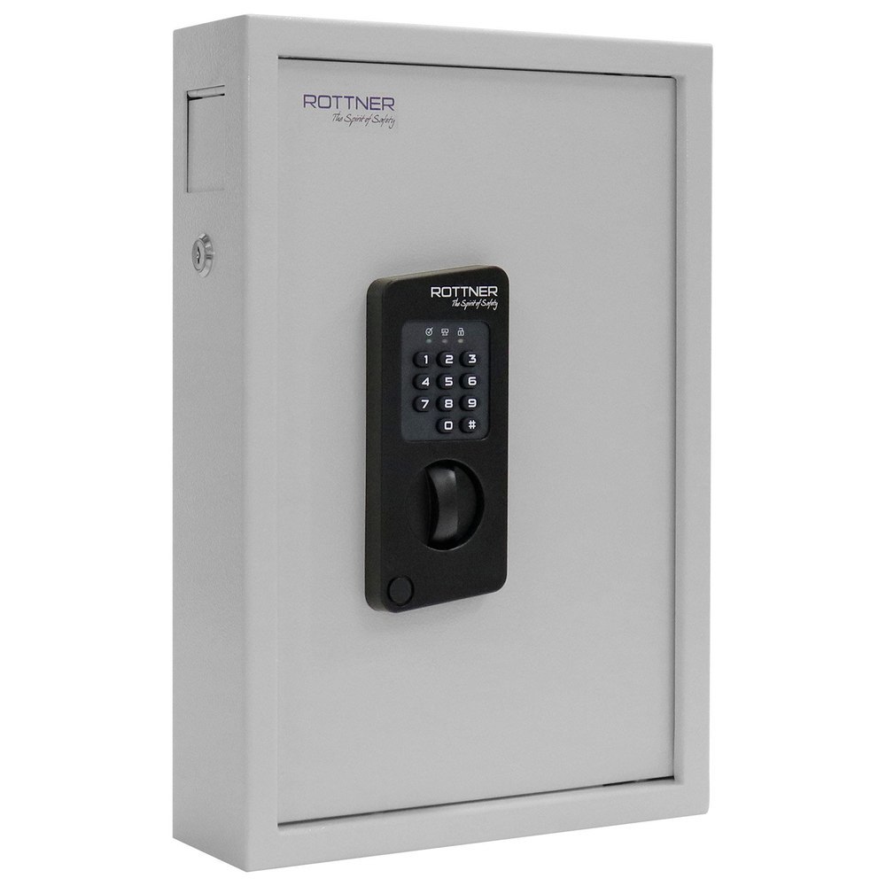 ROTTNER OB-Schlüsseltresor, Keytronic 48, mit elektronischem Zahlenschloss hellgrau Produktbild img1 L
