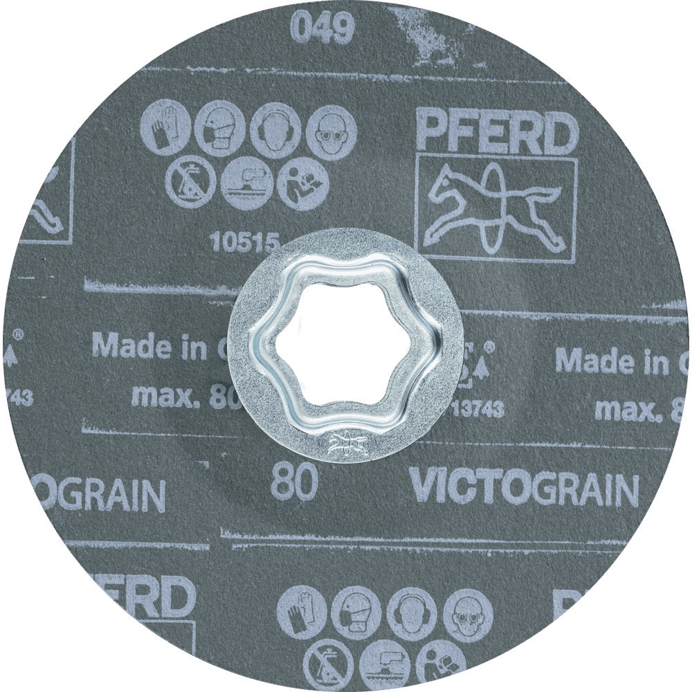 PFERD Fiberschleifscheibe CC-FS 125mm IN OX-STEEL VICTOGRAIN K 80+ Pferd Produktbild img4 L