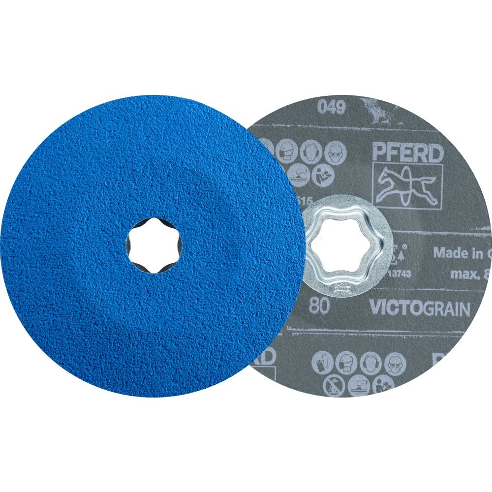 PFERD Fiberschleifscheibe CC-FS 125mm IN OX-STEEL VICTOGRAIN K 80+ Pferd Produktbild img2 L