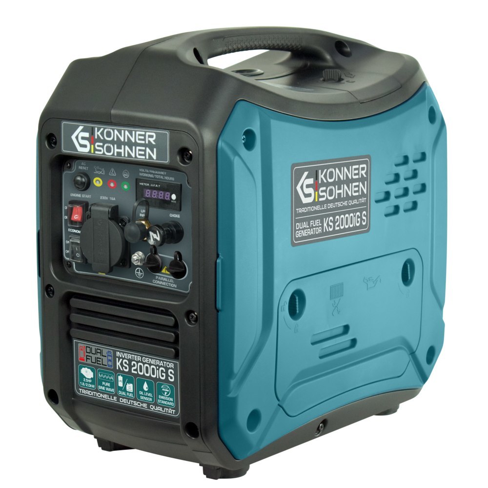 Könner & Söhnen Inverter Generator Hyrid 2,0 kW, Gas+nzin, 50 Hz Produktbild img1 L