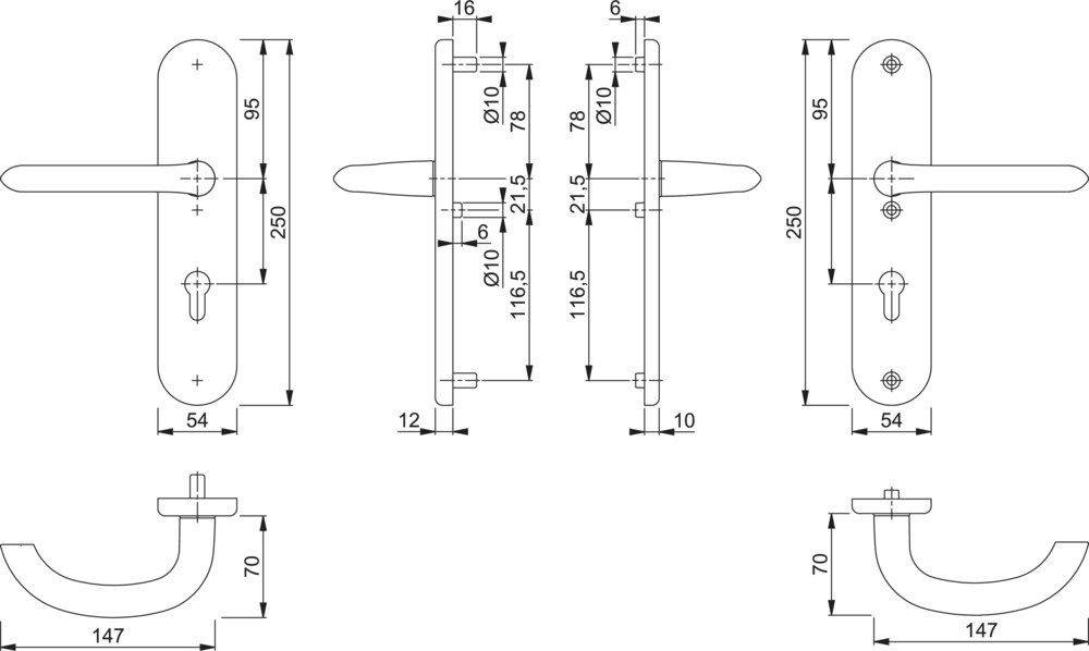 HOPPE SI-DRG 1138/3331/3410,LS ov.,12mm,ES1/PZ 72/8,F1,TS 41-46 Produktbild img3 L