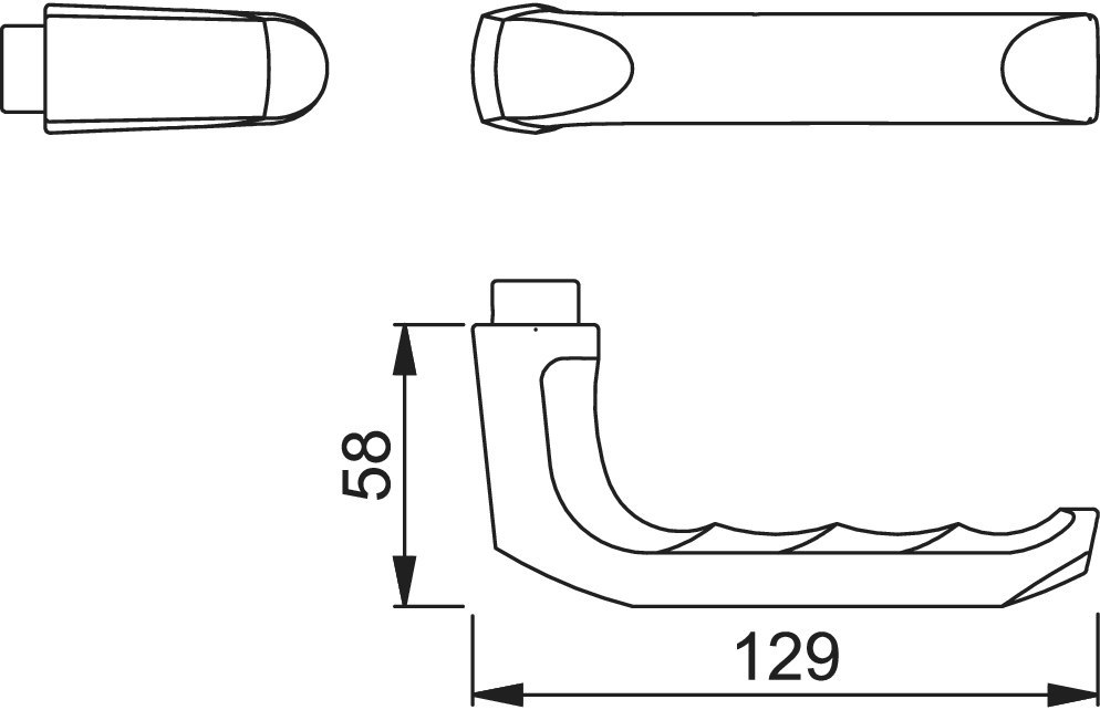 HOPPE® Drückerlochteil London 113H, Aluminium Produktbild img3 L