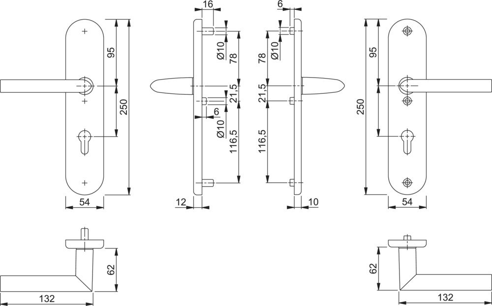 HOPPE SI-DRG 1140/3331/3410,LS ov.,12mm,ES1/PZ 72/8,F1,TS 41-46 Produktbild img3 L